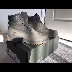 Size 6 Premium Grey Waterproof Timberlands
